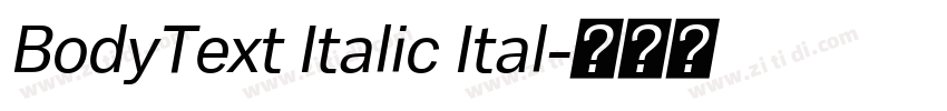 BodyText Italic Ital字体转换